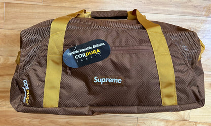 Supreme Duffel Bag, Cordura, Brown and Gold