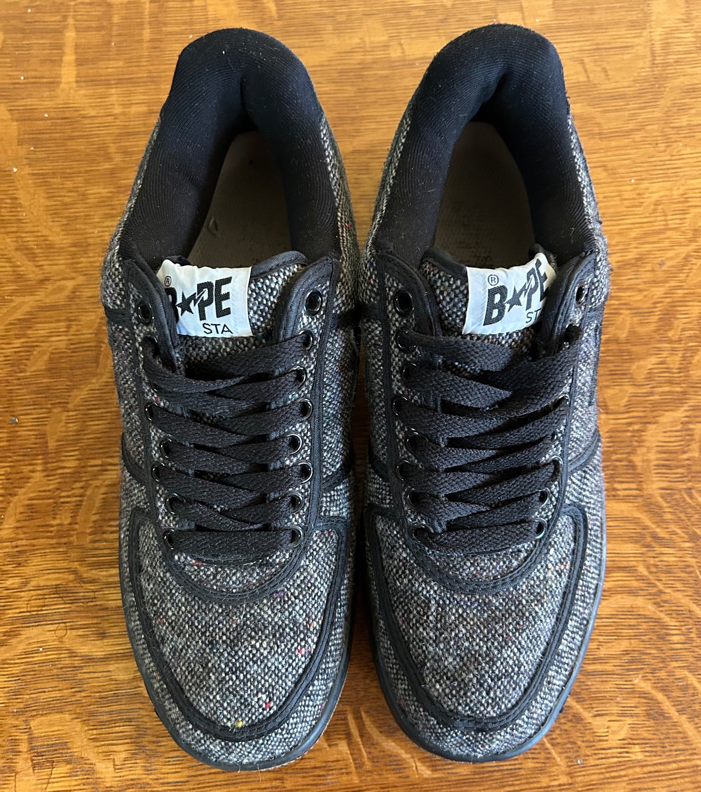 BAPE A Bathing Ape Donegal Tweed Bape Sta Shoes. Men's size 8.5