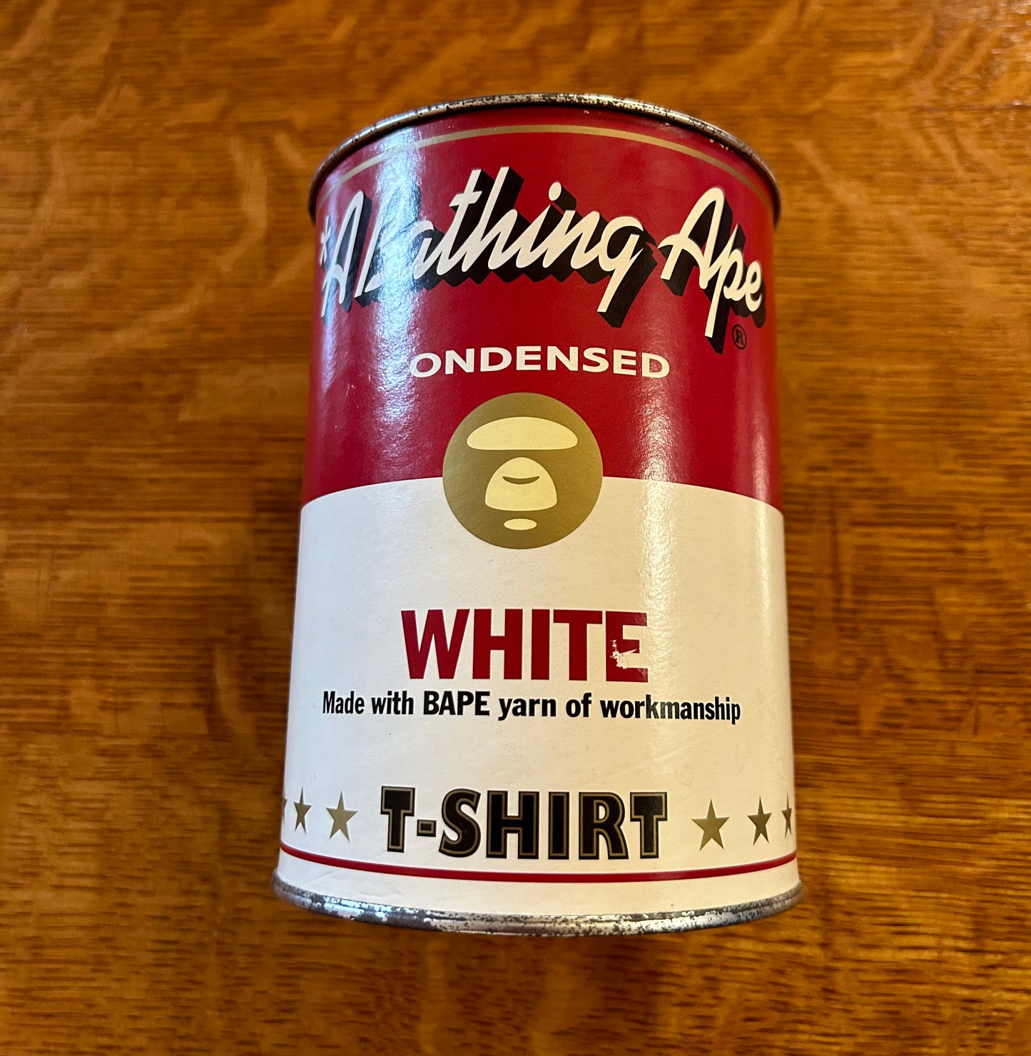 BAPE A Bathing Ape Popart Soup T-Shirt Can Empty Container