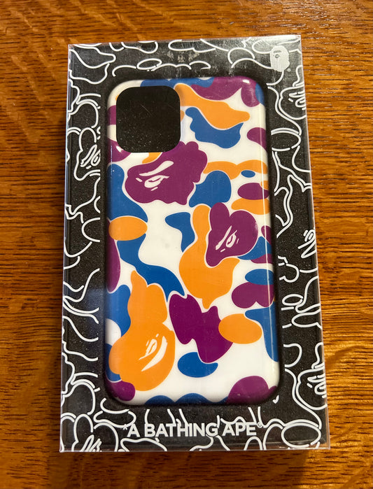 BAPE iPhone 11 Pro Case Purple and Orange Camo