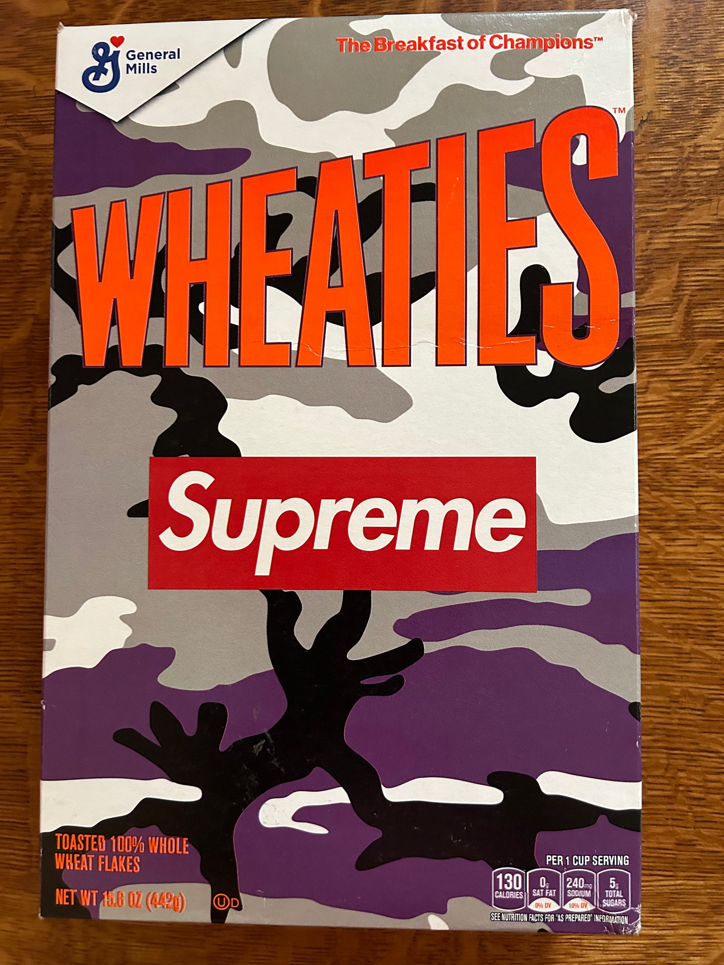 Supreme Wheaties Cereal Box Purple Camo (Lot #1)