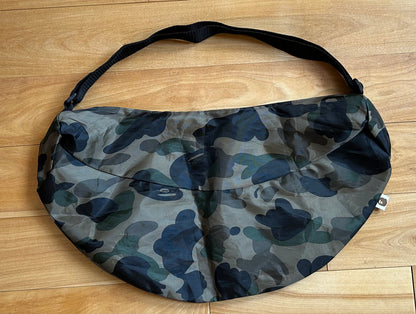 BAPE Dark Green Camo Nylon Sling Shoulder Bag