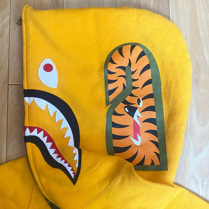 BAPE Orange/First Camo 3rd Gen Shark Hoodie