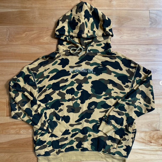 BAPE By Bathing Ape green camo hoodie. Size Medium, fits Large.