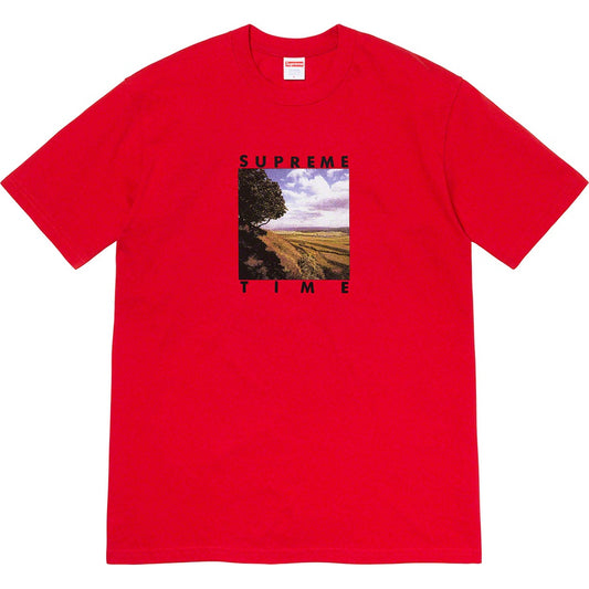 Supreme Time Red TShirt. Size Large