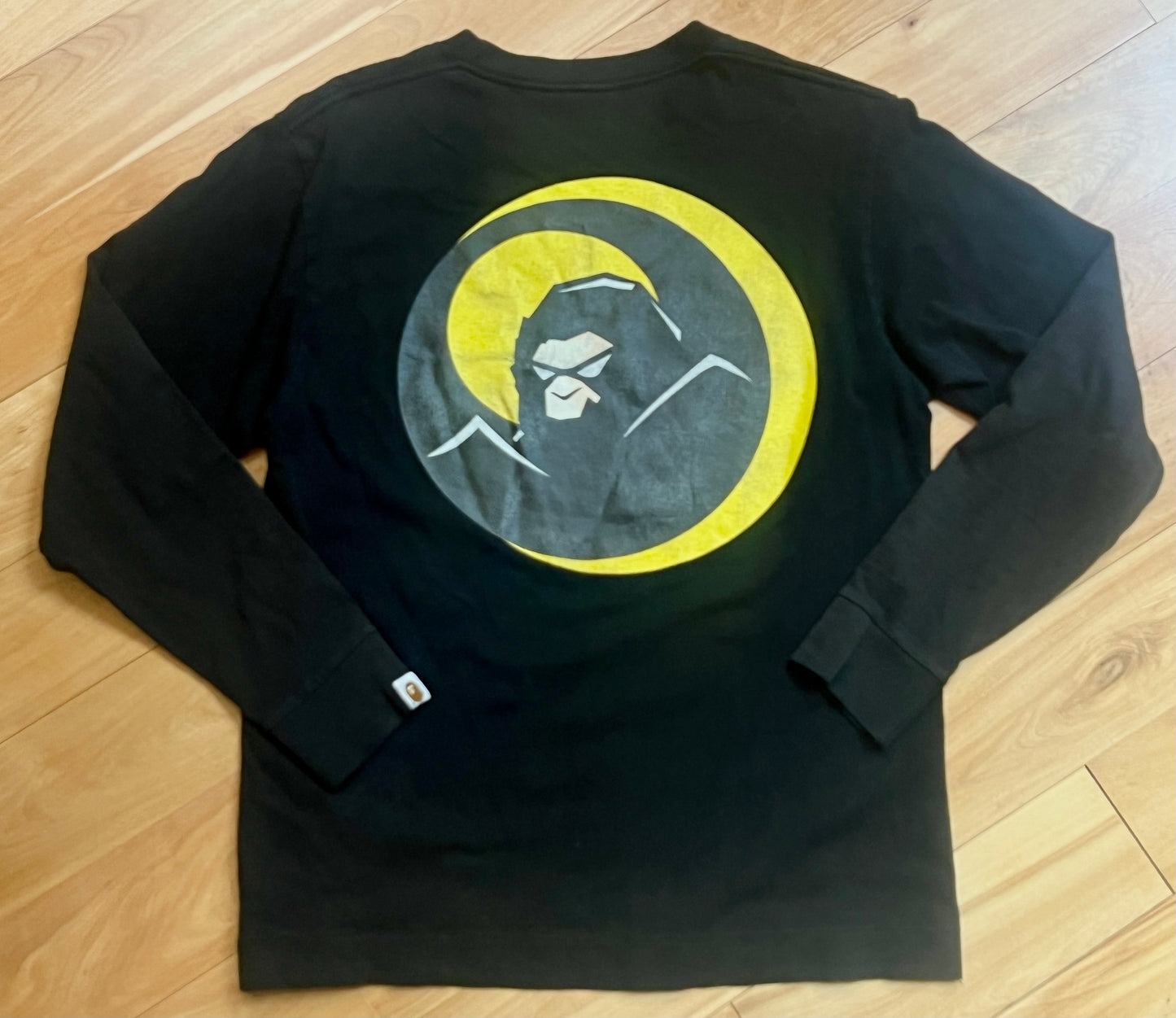 BAPE Shadow Black Long-sleeve Tee Tshirt. Size Medium