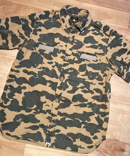 BAPE Duck Camo Button Down Shirt Short Sleeve