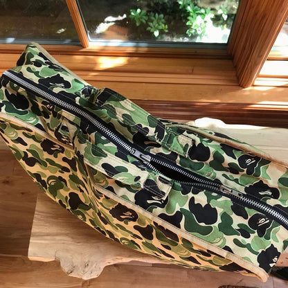 BAPE Green ABC Camo Boston Bag