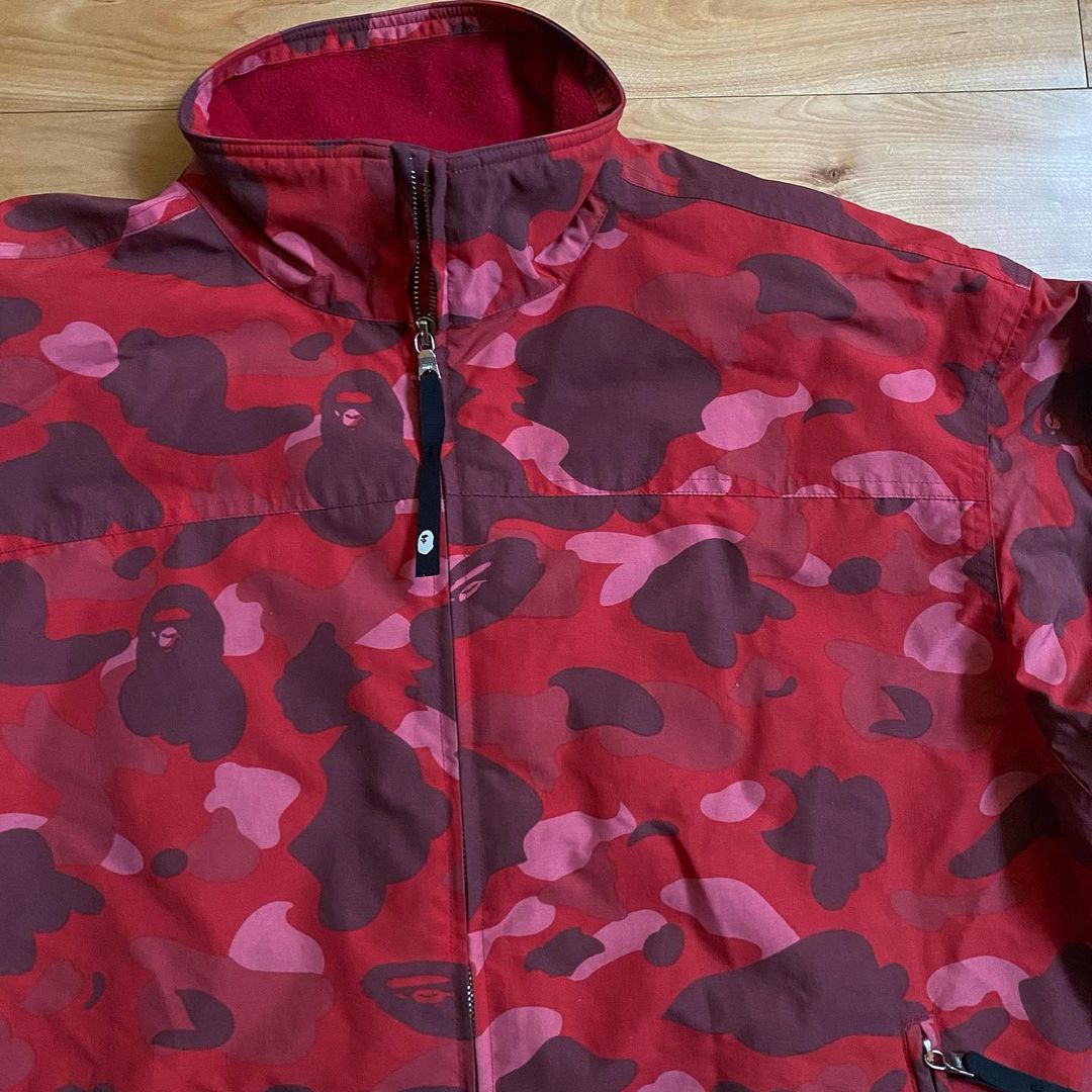 BAPE OG Red Camo Fleece Lined Jacket