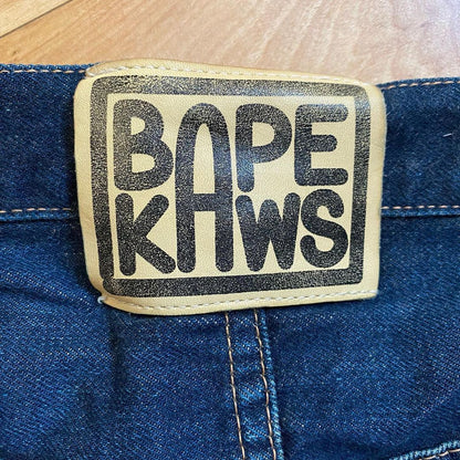 BAPE x Kaws Companion Ape Head Denim Jeans. 32x30"