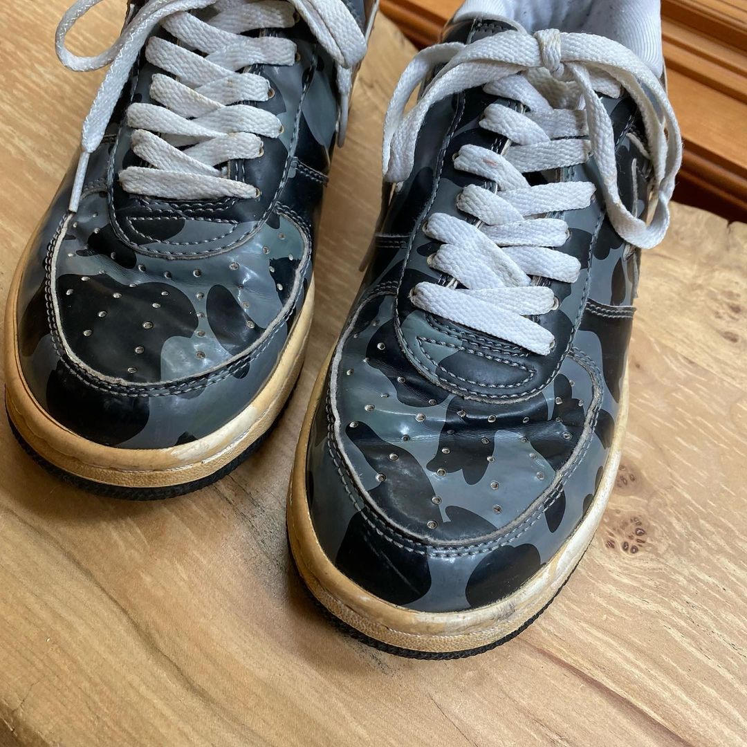 BAPE Black ABC Camo Bapesta Shoes. Men's size 7