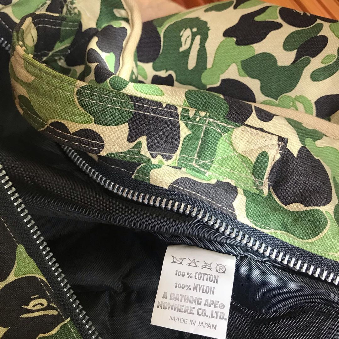 BAPE Green ABC Camo Boston Bag