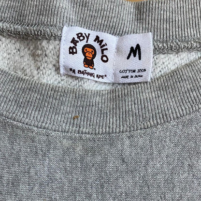 BAPE Baby Milo Gray Holiday Crewneck Sweatshirt. Size Medium (generous)