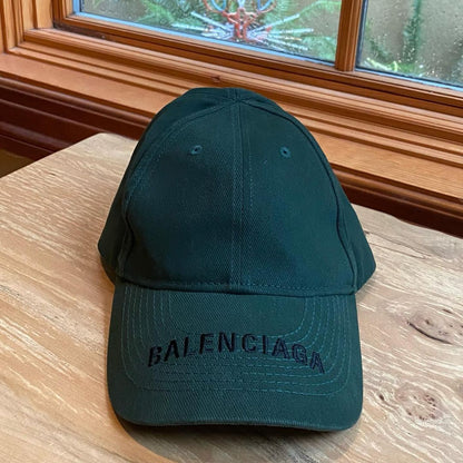 Balenciaga Logo Embroidered Cotton Twill Baseball Cap