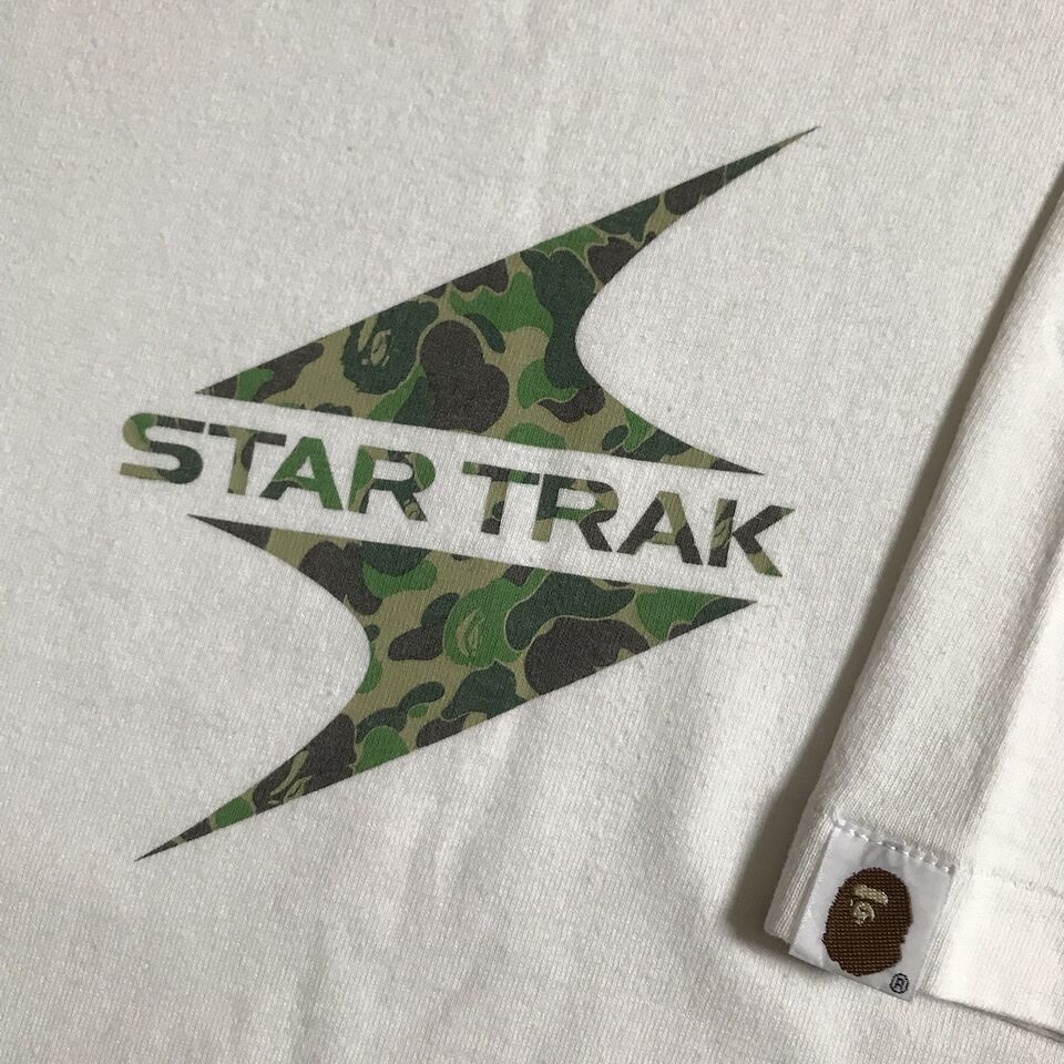 BAPE x Star Trak Green Camo Tee. Size Medium