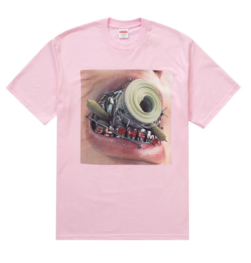 Supreme Braces Pink TShirt. Size Large